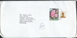 India Airmail 2007 Delhi Princess 15p Flower, 2007 Netaji Subhas Chandra Postal History Cover Sent To Pakistan - Posta Aerea
