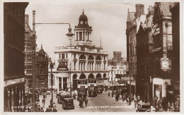 AK Sheffield High Street Highstreet Telegraph Office Elektro E - Bus Tram Line South Yorkshire United Kingdom England UK - Sheffield