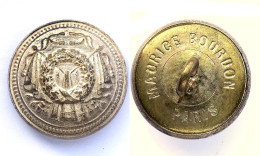 Bouton INTENDANTS MILITAIRES (1870-1914). Argentée. 20 Mm - Bottoni