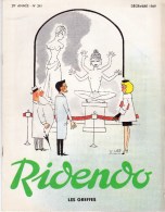 RIDENDO  N° 341 . Revue Humoristique Médicale Illustrée.- LES GREFFES - Medizin & Gesundheit