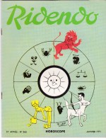 RIDENDO  N° 362 . Revue Humoristique Médicale Illustrée.- HOROSCOPE - Medicine & Health