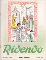 RIDENDO  N° 383 . Revue Médicale Humoristique Illustrée.  SAINT VINCENT - Geneeskunde & Gezondheid