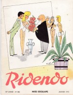 RIDENDO  N° 382 . Revue Médicale Humoristique Illustrée. MISS ESCULAPE - Medicina & Salud