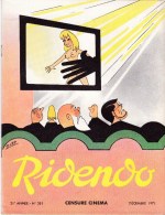 RIDENDO  N° 381 . Revue Médicale Humoristique Illustrée. CENSURE AU CINEMA - Medicina & Salud