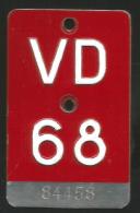 Velonummer Waadt VD 68 - Number Plates