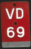 Velonummer Waadt VD 69 - Kennzeichen & Nummernschilder