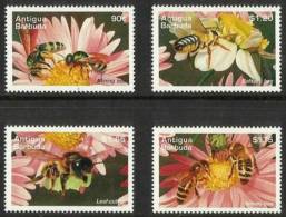 ANTIGUA BARBUDA Abeilles, Bees, Abejas  Yvert N°1905/08**. MNH. Dentelé, Perforate - Honeybees