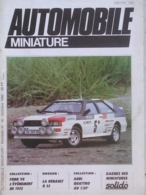 AUTOMOBILE MINIATURE - N.18 OCTOBRE 1985 - AUDI QUATTRO 1/24 - France