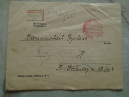 D138688  Hungary  Cover - Bommersbach - XII. Budapest  Elköltözött Parti  Bérmentesített  1939 - Storia Postale