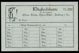 6015 - Alte Mitgliedskarte - Chem. Kaufm. Extra Zirkel Freiberg - TOP - Freiberg (Sachsen)