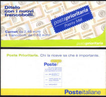 ITALIA 2002  "POSTA PRIORITARIA" LIBRETTO ** FIOR DI STAMPA - Postzegelboekjes