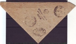 EX-M-16-08-54. TRIANGLE LETTER FROM POLTAVA TO TASHKENT. "DOPLATIT" CANCEL. - Brieven En Documenten