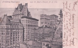 Broadway Skyscrapers Near St. Paul's Church, N.Y. City (1905) - Broadway