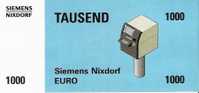 Test Note "SIEMENS-NIXDORF" Testnote, 1000 EURO, Eins. Druck, RRR, UNC - Otros – Europa