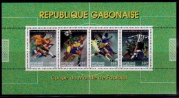 GABON GABONAISE SOUVENIR SHEET YT BLOC BLOCK 86 1998 + SOCCER WORLD CUP COUPE MONDE FOOTBALL FRANCE MNH ** RARE - Gabon (1960-...)