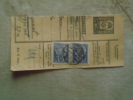 D138729 Hungary  Parcel Post Receipt 1939   Esztergom - Pacchi Postali