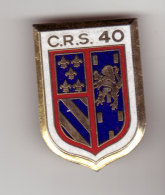 Insigne CRS 40 - Police - Fabricant Destrée 1996 - Polizia