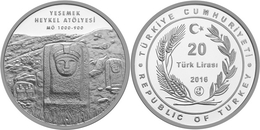 AC - YESEMEK SCULPTURE WORKSHOP COMMEMORATIVE SILVER COIN TURKEY 2016 PROOF UNCIRCULATED - Zonder Classificatie