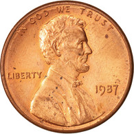 Monnaie, États-Unis, Lincoln Cent, Cent, 1987, U.S. Mint, Philadelphie, SUP - 1959-…: Lincoln, Memorial Reverse