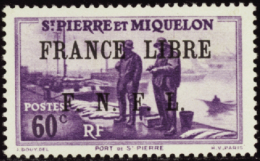 N°258 France Libre 60c Violet   Qualité:** Cote:1260€ - Autres & Non Classés