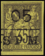 N°9 05 Sur 35c Violet-noir Sur Jaune   Qualité:* Cote:200€ - Autres & Non Classés