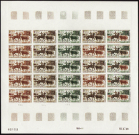 N°104 Elevage Bovin Feuille De 25 Timbres   Qualité:** Cote:425€ - Autres & Non Classés