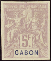 N°32 A 5f Violet Sur Gris Non Dentelé   Qualité:(*) Cote:300€ - Autres & Non Classés