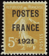 N°33 5c Semeuse Orange Postes France 1921"  " Qualité:* Cote:250€ - Other & Unclassified