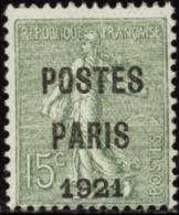 N°28 15c Semeuse Lignée Postes Paris 1921"  " Qualité:(*) Cote:200€ - Andere & Zonder Classificatie