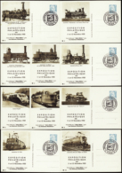 N°810 (J3s) 8f M. Gandon Expo Les Cheminots 1950 10 Cartes   Qualité:OBL Cote:120€ - Altri & Non Classificati