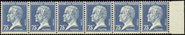 N°15 75c Pasteur Bande Horizontale De 6 Timbres   Qualité:* Cote:2450€ - Autres & Non Classés