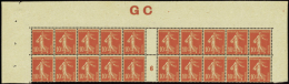 N°138 Bloc De 20 Timbres Manchette GC Mill 6   Qualité:** Cote:.....€ - Other & Unclassified