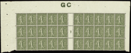 N°130 Vert Foncé Bloc De 30 Timbres Manchette GC Mill 7   Qualité:** Cote:371€ - Other & Unclassified