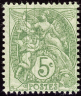 N°111 5c Blanc Vert-jaune Double Impression (décalage 6mm)   Qualité:** Cote:.....€ - Autres & Non Classés