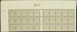 N°107 1c Gris Bloc De 30t Manchette GC Millésime 8   Qualité:** Cote:.....€ - Autres & Non Classés