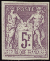 N°95 5f Violet Non Dentelé   Qualité:* Cote:850€ - Andere & Zonder Classificatie