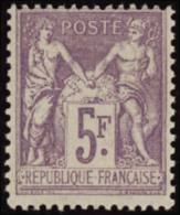 N°95 5f Violet Sur Lilas (quasiment**)   Qualité:* Cote:650€ - Autres & Non Classés