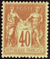 N°94 40c Rouge-orange   Qualité:* Cote:175€ - Autres & Non Classés