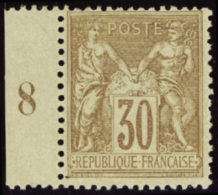 N°80 30c Brun-jaune Bdf   Qualité:* Cote:120€ - Other & Unclassified