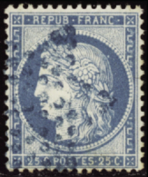 N°60 25c Bleu Obl étoile Bleue TB   Qualité:OBL Cote:.....€ - Altri & Non Classificati