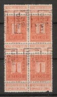 PELLENS Cijfer Nr. 108 Voorafgestempeld Nr. 1986 (4x) Type A   BRUSSEL 1912 BRUXELLES ; Staat Zie Scan ! Inzet Aan 15 € - Rolstempels 1910-19