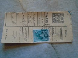 D138771 Hungary  Parcel Post Receipt 1939  ESZTERGOM - Paketmarken