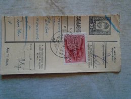 D138774 Hungary  Parcel Post Receipt 1939  SZEGED - Paquetes Postales