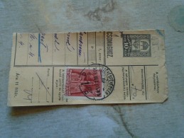 D138780 Hungary  Parcel Post Receipt 1939   Székesfehérvár - Paketmarken