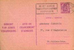 Avis De Changement D’adresse (1952) - N.B. « HandtEEkening » - Avis Changement Adresse