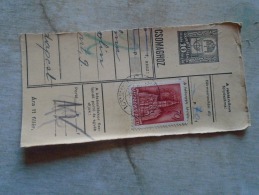 D138789 Hungary  Parcel Post Receipt 1939 - Paketmarken