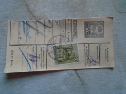 D138790 Hungary  Parcel Post Receipt 1939  GYÖR - Colis Postaux