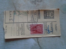 D138791 Hungary  Parcel Post Receipt 1939  SZEKSZÁRD - Postpaketten