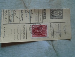 D138797 Hungary  Parcel Post Receipt 1939   SZENTES - Paquetes Postales