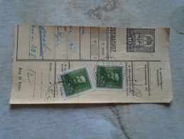 D138800 Hungary  Parcel Post Receipt 1939 - Paketmarken